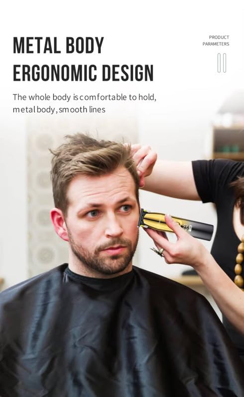 Image of Hatteker HT-667 Digital Display Pro Li Outliner Cordless T Blade Trimmer Professional 0.1 Gaped Outlining For Barbers 0.1Mm Balding Shape up IPX7 Waterproof Powerful Rotary Motor 180 Min Runtime