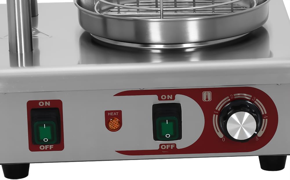 Hakka Professional Hot Dog Maker with 2 Toast Slots, Electric Hot Dog Steamer for Hot Dogs and Bread Warmers, for Sausages and Breadsticks, 220V/550W