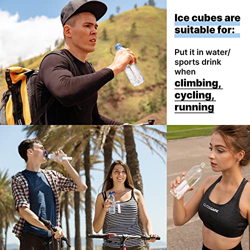 Mhoow Silicone Ice Cube Trays For Water Bottles Ice Cube Mold 5 Rectangle + 4 Square Cavities, Easy Release Long Ice Cube Sticks For Bottled Beverage, Soda, Sport Drinks, Cycling Cups (Black) #TOP1