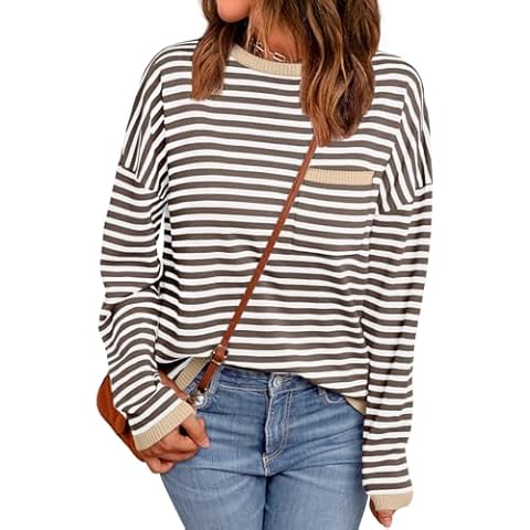 LILLUSORY Striped Oversized Sweater Cover