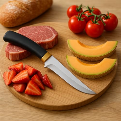 Image of Wizbiz Premium Multi-Purpose Chef Knife for Kitchen | Sharp Stainless Steel Blade with Ergonomic Black Handle | Vegetable, Fruit, Meat & Bread Cutting Knife | Ideal for Home, Hotel & Restaurant Use