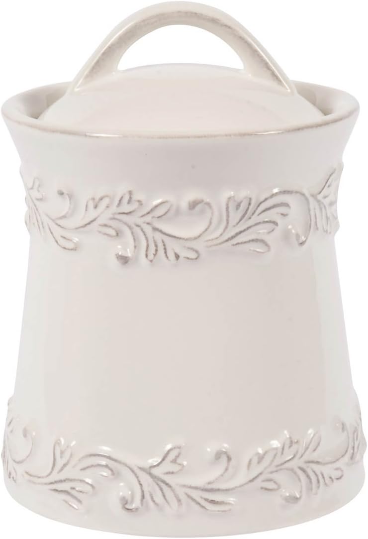 L Tremain Poterie de Cuisine Sugar Bowl, Antique White