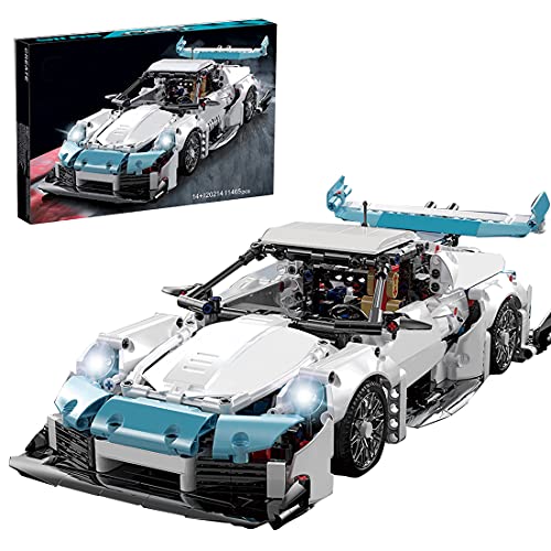 YaYashow Technik Bausteine Sportwagen, Rennwagen Modellbausatz, 1465 Teile Konstruktionsspielzeug Kompatibel mit Lego…