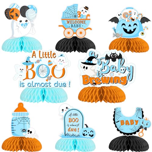 Centros de mesa Halloween para baby shower en fiestas infantiles de otoño y meriendas familiares