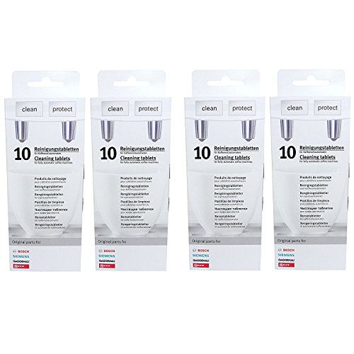 4er Pack Reinigungstabletten für Kaffeevollautomaten Siemens/Bosch/Neff/Gaggenau - 00311769 ersetzen TZ60001,310575, TCZ6001