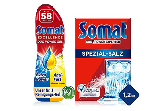 Somat Excellence Duo Power Gel Zitrone, Limette 58 WL & Somat Spezial Salz 1,2Kg