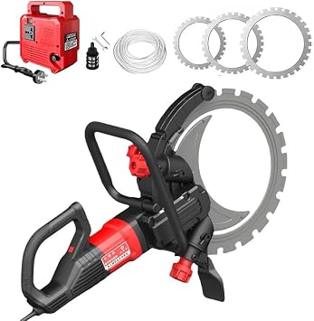 16in/20in/24in Concrete Ring Saw, Concrete Saw,8900W Brushless Motor,Wet Water Supply Dust Suppression Metal Cutting Machine,Includes Water Line,Pump,Blade, for Stone,Rebar,20in/50cm