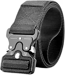 Cinto Tático Militar de Nylon – Ajustável, Fivela de Engate Rápido em Metal, 130cm, Resistente para Uso Outdoor, Camping e Aventureiros