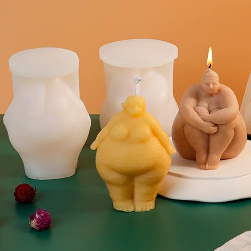 Miniatura 12 de Kaxich 2 moldes para velas con ojos cerrados para niña, molde de fundición de resina de silicona para hacer jabón, velas de cera epoxi, Dos