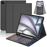 Ya en manzanajugosa.com: CC Store Teclado para iPad Air 13 Pulgadas M3 2025/M2 2024, iPad Pro 12,9 Pulgadas 6/5 Gen, Teclado Bluetooth magnético extraíble con iluminación de 7 Colores y Soporte para lápiz,distribución QWERTZ