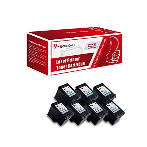 Awesometoner Remanufactured Ink Cartridge for HP 94 C8765WN, Pack of 7, Black