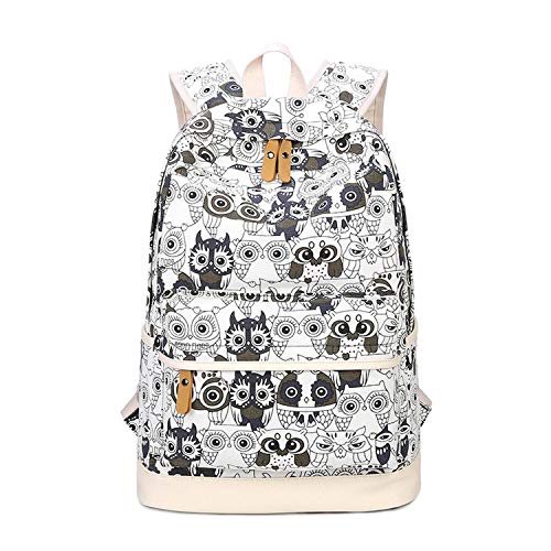 Aliennoun bag Set de mochila para mujer  diseño de búhos con impresión de animales