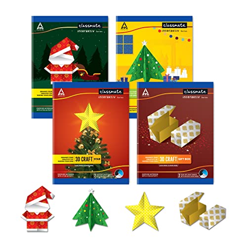 Image of Classmate 3D Craft Notebooks - Unruled & Pulse Flexi Journal Planner, Unruled, 172 Pages