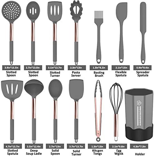 Silicone-Cooking-Utensil-Set-Fungun-24pcs-Silicone-Cooking-Kitchen-Utensils-Set-Non-stick-Heat-Resistant-Best-Kitchen-Cookware-with-Copper-Stainless-Steel-Handle-GrayBPA-Free-Non-Toxic Silicone-Cooking-Utensil-Set-Fungun-24pcs-Silicone-Cooking-Kitchen-Utensils-Set-Non-stick-Heat-Resistant-Best-Kitchen-Cookware-with-Copper-Stainless-Steel-Handle-GrayBPA-Free-Non-Toxic