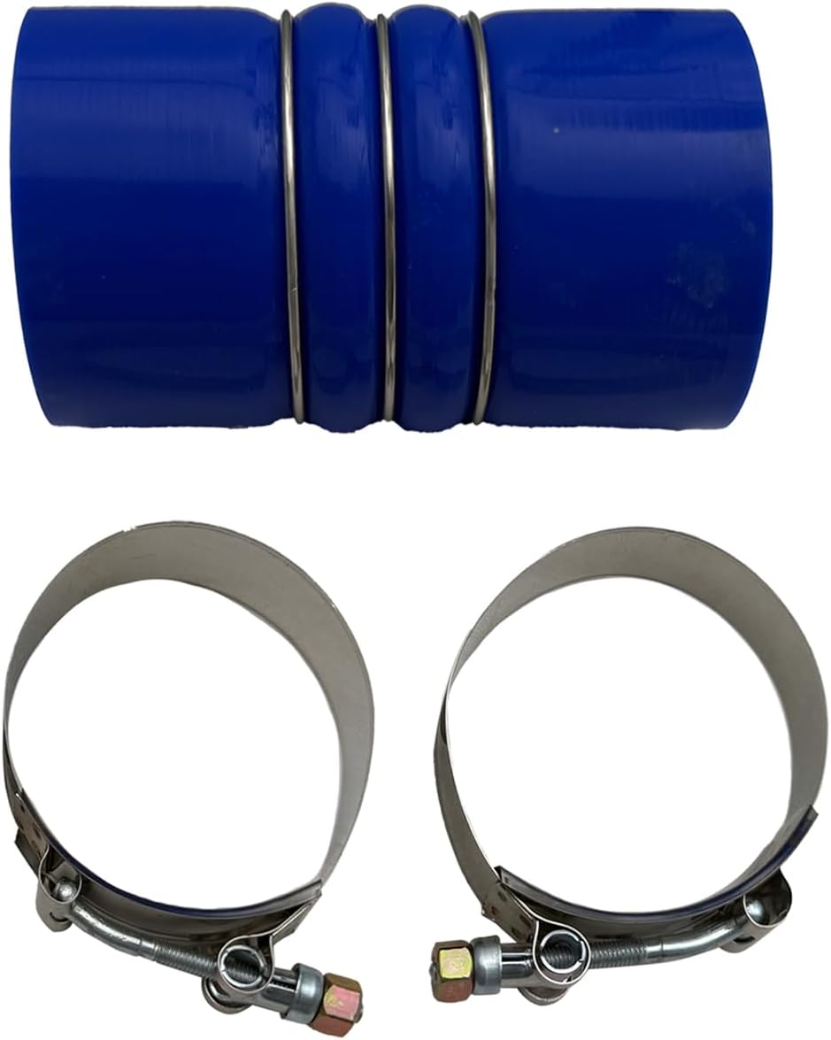 3.5" x 6-3/8" CAC Charge Air Cooler Hump Hose Blue Silicone and Tension Clamps, For Volvo Replace For 20550690 561.6269