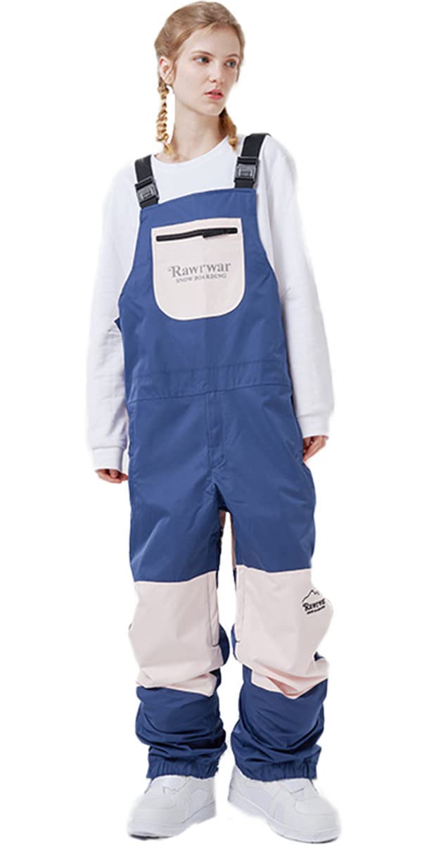 JELEUON Women Men Snow Bibs Pant One Piece Adjustable Waterproof and Windproof Ski Pant Snowboard Overallsfor Snow Sports