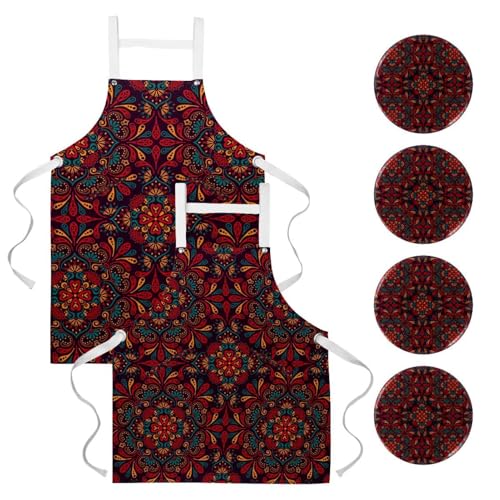Tablier de cuisine réglable anti-taches pour la pâtisserie lot de 2