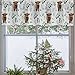 HawSkgFub Baby Toddler Boy Girl Highland Cow Eucalyptus Leaf Nursery Curtain Valance 54x18, Western Farm Animals Short Window Topper Rod Pocket, Neutral Yak Home Living Room Kid Bedroom Playroom Decor