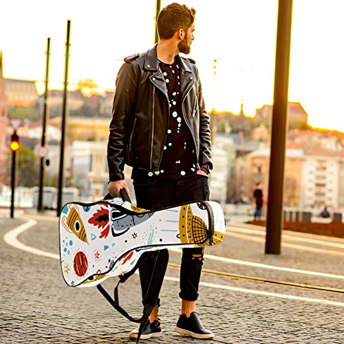 Housse de guitare imperméable en tissu Oxford avec bandoulière réglable Motif Space Rockets Planet - Les Beatles, Paul McCartney, John Lennon, RIngo Starr, George Harrison Housse de guitare imperméable en tissu Oxford avec bandoulière réglable Motif Space Rockets Planet – Image 7