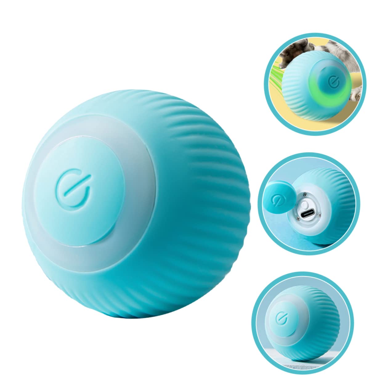 Happyyami 4pezzi Giochi Interattivi Per Gatti Palla Da Gioco Portatile Con Suoni Stimola Istinto Di Caccia Giocattolo Per Gattini Ottimo Per Divertimento Indoor e Attività Fisica
