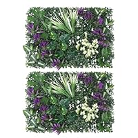 2 Kunstpflanzen-Wandpaneele 60x40cm, künstliche Grünpflanzen an der Wand, realistische Pflanzendekoration, geeignet für Innen, Außen, Wand, Balkon, Garten, Hochzeit. (C17)