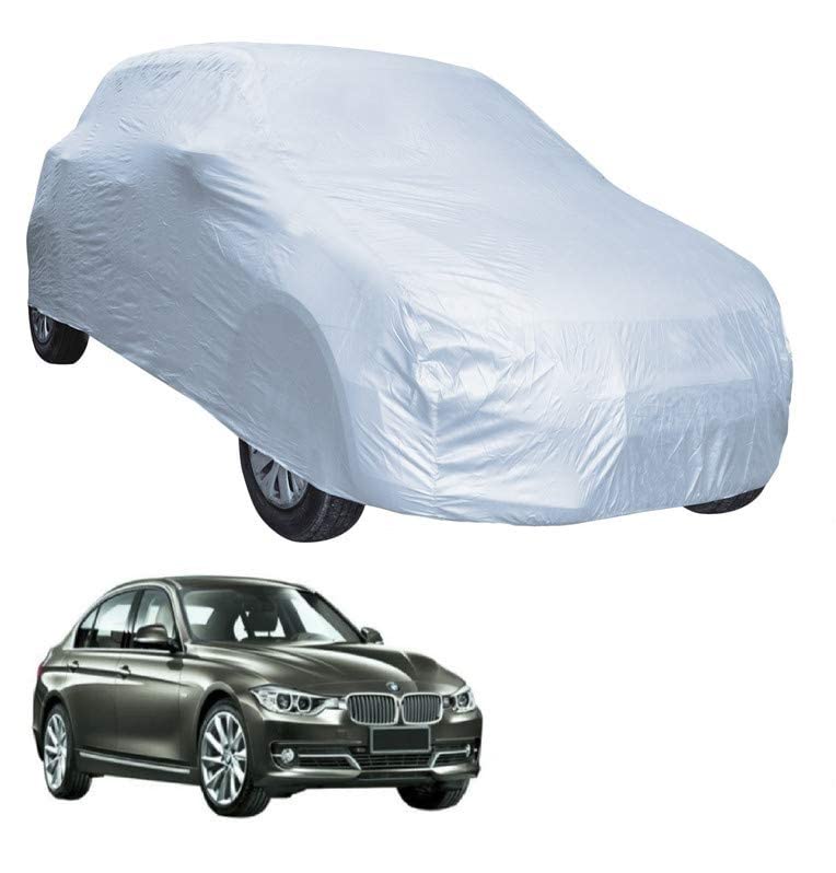 Image of Auto Hub Car Cover Compatible with Maruti 800 with Weather Proof, Triple Stitched, 800 Car Cover- Plain Silver