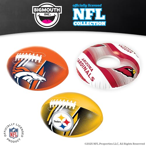 Image of BigMouth 18 inch Inflatable Pool Football Officially Licensed NFL Fan Gear Merchandise Beach Ball Games for Adults and Teens