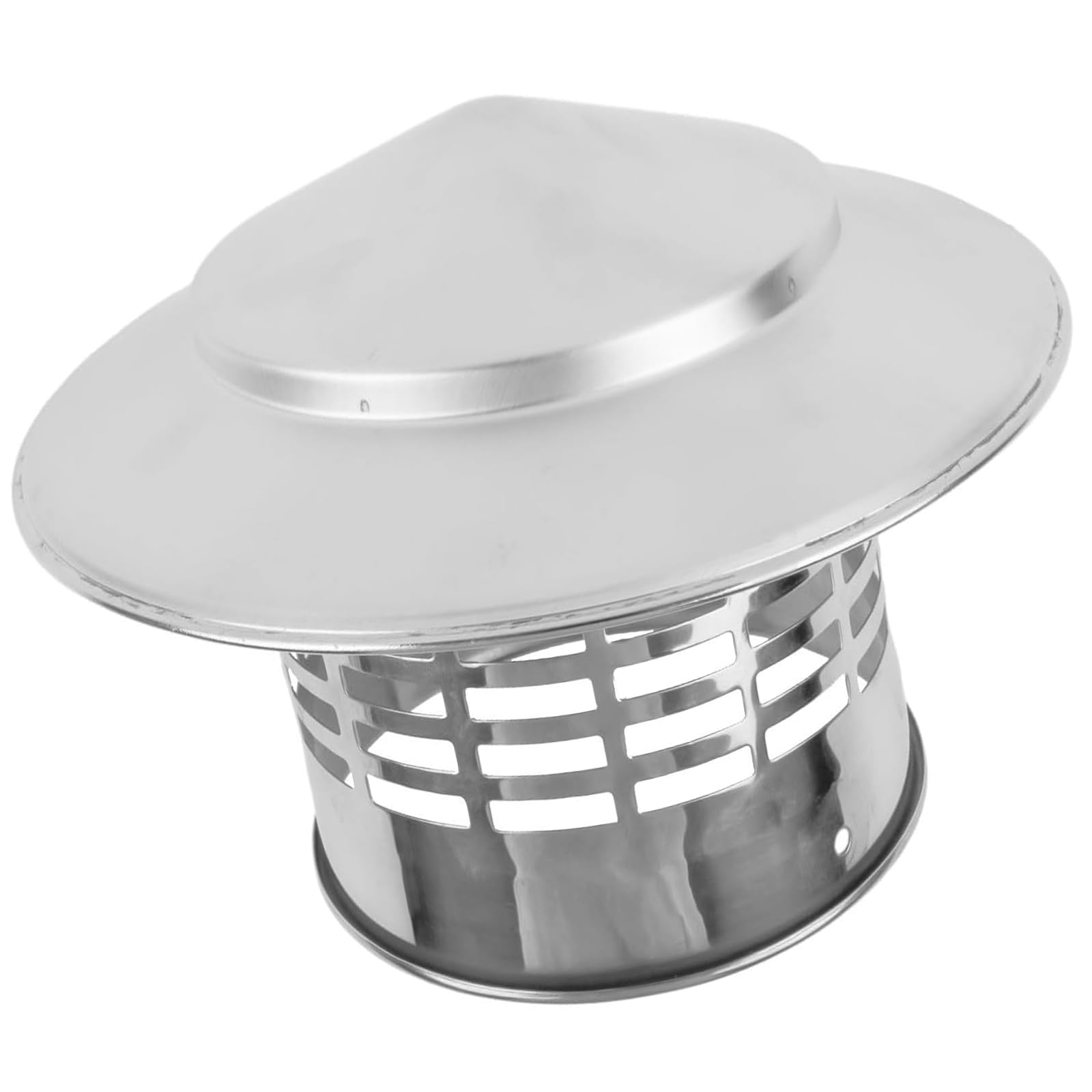 Tapa de ventilación de techo en acero inoxidable con rejilla protectora para exterior