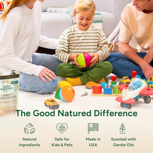 Image of Good Natured Brand | Carpet Freshener & Deodorizer Powder | 31 oz Pet Odor Eliminator for Strong Odor & Pet Urine | Fresh Natural Warm Vanilla Scent | Safe for Homes with Pets