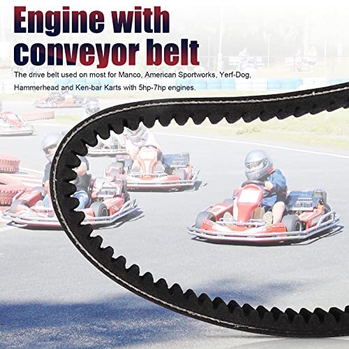 QAZAKY Drive Belt 30 Series Compatible with Manco 5959 Comet 203589 Hoffco 99470 TAV30 TAV2 Ken-Bar 300009 Carter Kartco Go Kart 5HP-6HP 7HP Engine 128487 BB65395 255299 8487 Murray Baja Rotary - Thumbnail 7
