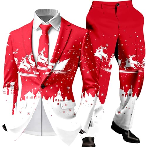 Costume de mariage homme de Noël 2 pièces coupe normale stretch pour tenue d'affaires chic