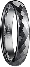 083 Base Unisex Ring, Tungsten, Cut Ring, Men's, Black, Width 0.2 inches (4 mm), Vacuum Plated, Metal,