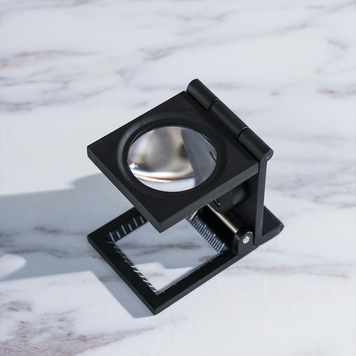 MAGICLULU 30mm 10x Tri-fold Magnifier with Pointer Jewelry Loupe for Jewelers Desktop Folding Magnifying Glass for Jewelry Inspection and Collecting