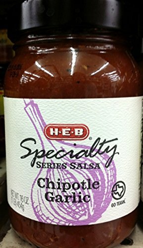 HEB Specialty Series Salsa 16oz Glass Jar (Pack of 4) Select Flavor Below (Tomato Garlic - Mild)