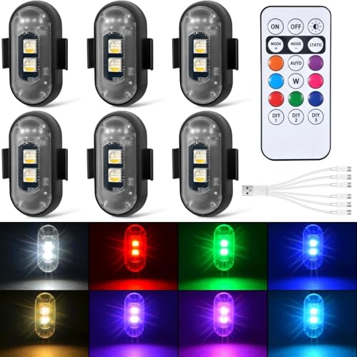 6PCS Wireless LED Lights for Car