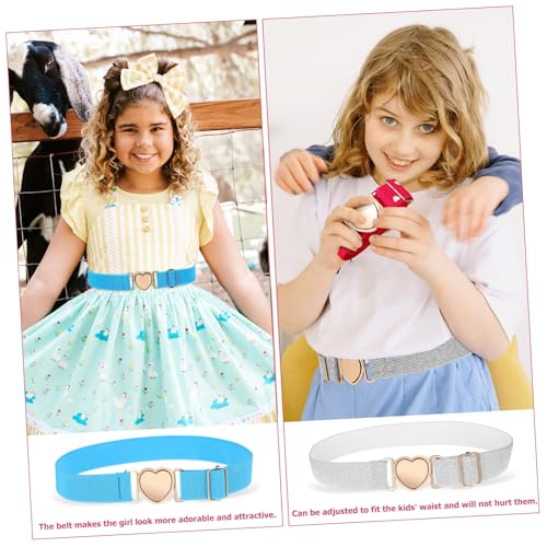 BESPORTBLE 4Pcs Kids Elastic Belts for Girls Decorative Adjustable Waist Belts in Multiple Colors for Toddler Girls Outfits3