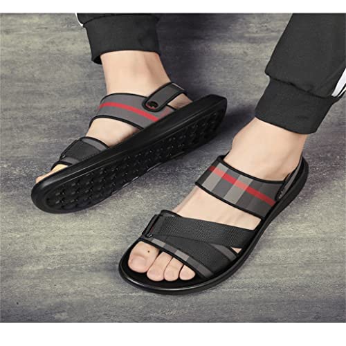 Men's Sandals Purpose Slipper Outdoor British Non-Slip Beach Sandals(Gray,38 Code)4