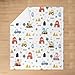 Cartoon Tractor Flannel Blanket,Excavator Cute Dinosaurs Cars Plush Blanket for Bed Sofa Couch All Seasons,Rustic Farmhouse Bed Blanket for Kids Bedroom Decor,Baby 30