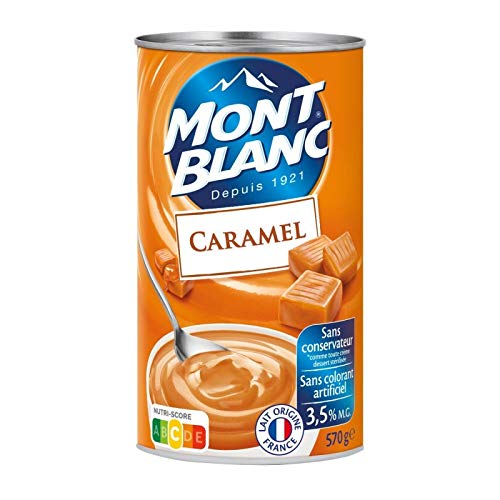 Mont Blanc - Crema de postre Caramel, 570 g, 4 unidades