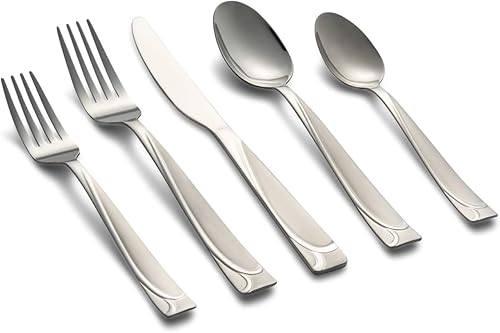 Miniatura 4 de Cambridge Silversmiths Mena Sand 40 piezas con set de cubiertos de cromo buffet