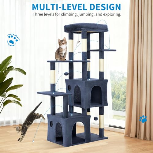 Árbol para gatos multi-nivel 61" para gatos grandes interior miniatura 5
