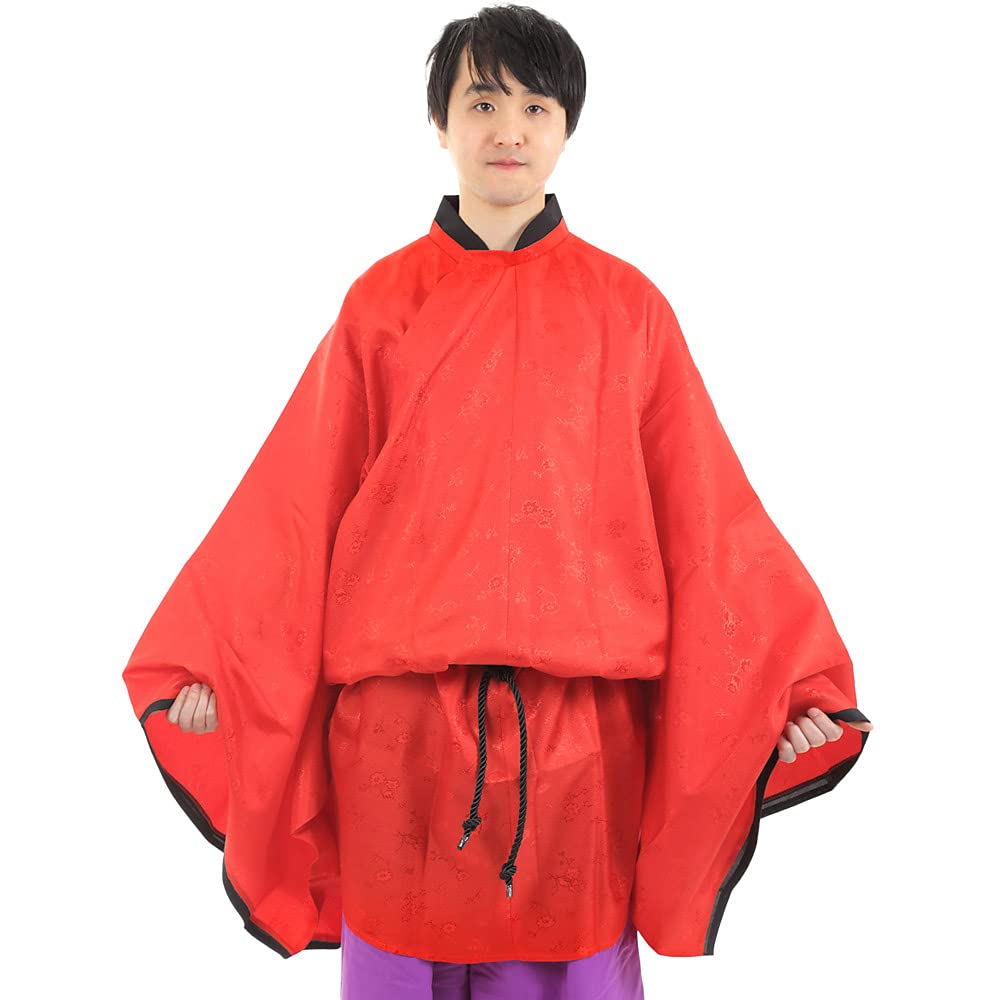 Amazon.co.jp: [マジックナイト] 宮司狩衣 赤 神主 神官 神社 陰陽師 