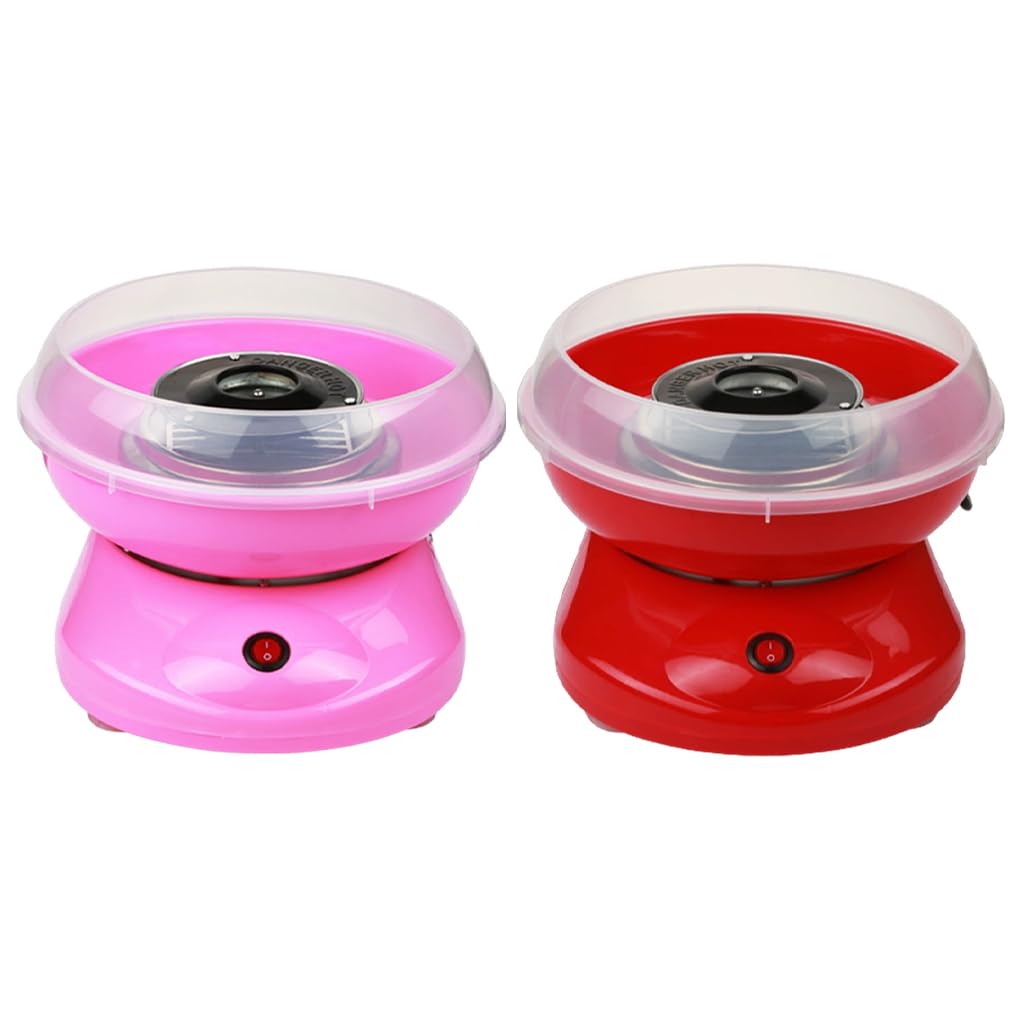 Máquina de algodón de azúcar, mini máquina eléctrica de algodón para niños, ideal para hacer en casa, Rojo