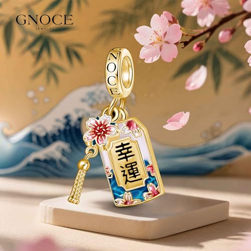 Image of GNOCE Japanese Charm Bead Silver Blend Pendant Dangle Charms fit Bracelet Jewelry Gift for Women