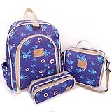 Kit Bolsa Mochila Infantil Escolar Com Lancheira E Estojo (Tubarão)