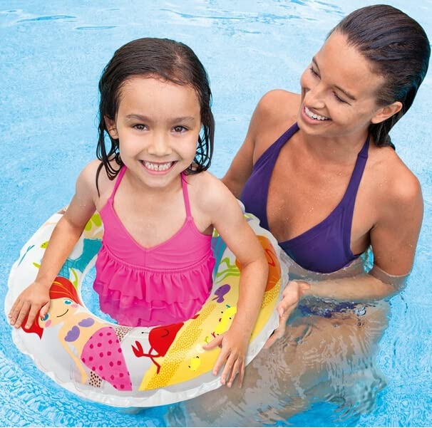 Image of Glan Kids Swimming Pool Accessories Inflatable Combo Summer Swimming Beach Pool Accessories Adults Water Fun Toys (Swimming Ring (Girls))
