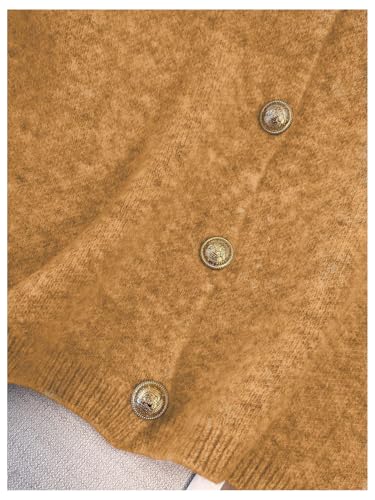 Image of RoseSeek Women's Button Down Sweater Vest Sleeveless Crewneck Knit Outerwear Old Money Knitwear