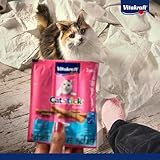 Vitakraft Cat Stick Classic, Katzen Leckerli, fleischiger Stick, mit Lachs, Vorratsgröße, ohne Zusatz von Zucker (10x 36g)