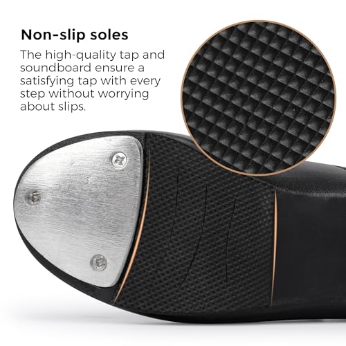 Stelle Tap Shoes for Girls Boys Lace Up PU Leather Dance Shoes for Little Kid/Big Kid4