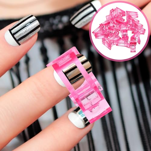 Clips para Extensión de Uñas 20pcs Rosados miniatura 5